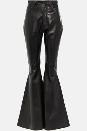 Alaïa AlaÃ¯a Flared leather pants