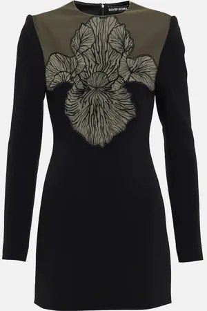 DAVID KOMA MacramÃ©-detail minidress