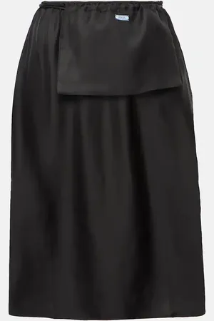 Prada Silk twill midi skirt