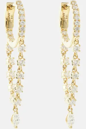 Anita Sienna 18kt hoop earrings with diamonds