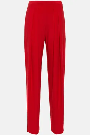 Norma Kamali Low-rise pleated tapered pants
