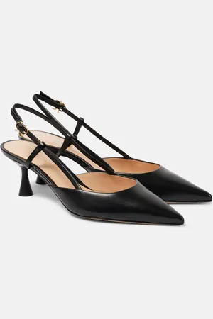 Gianvito Rossi Ascent 55 leather slingback pumps