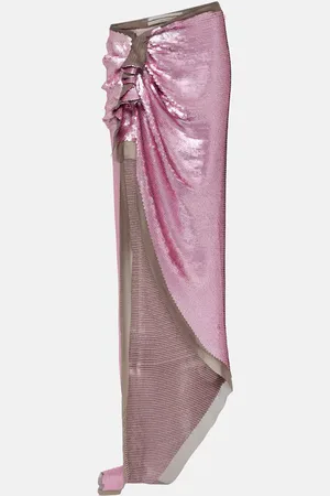 Rick Owens Edfu embellished chiffon maxi skirt