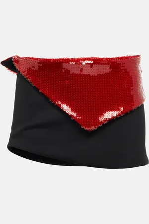 LAQUAN SMITH Sequin-trimmed miniskirt