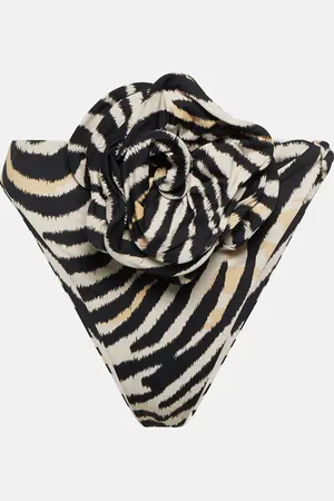MAGDA BUTRYM Corsage zebra-print bikini bottoms