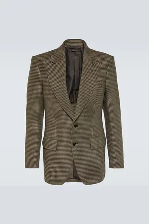 Tom Ford Atticus houndstooth wool-blend blazer
