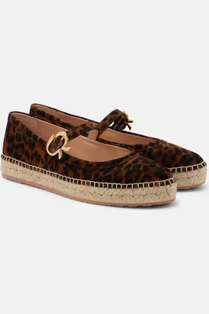 Gianvito Rossi Leopard-print suede espadrilles