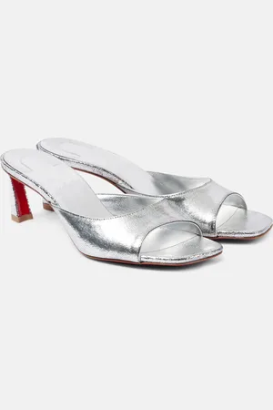 Christian Louboutin Condora 55 metallic leather mules