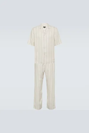 Ermenegildo Zegna Striped linen pajamas