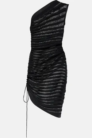 Alaïa AlaÃ¯a Open-knit ruched minidress