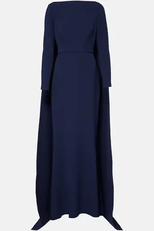 Safiyaa Ginevra crystal-embellished crÃªpe gown