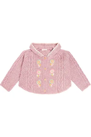 Louise Misha Clara embroidered wool-blend cardigan