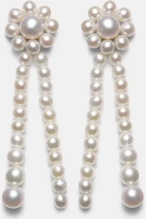 SOPHIE BILLE BRAHE Promenade de Fleur 14kt gold earrings with freshwater pearls