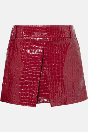 Tom Ford Croc-effect leather miniskirt