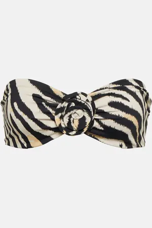 MAGDA BUTRYM Zebra-print bandeau bikini top