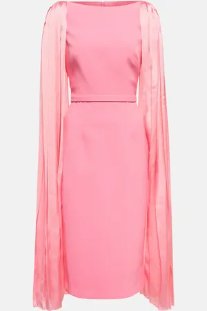 Safiyaa Essiah crÃªpe and satin midi dress