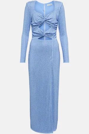 Self-Portrait Embellished cutout jersey midi dress