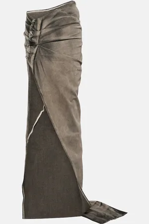 Rick Owens DRKSHDW Edfu denim maxi skirt