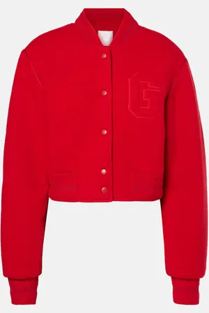 Givenchy Cropped wool varsity jacket