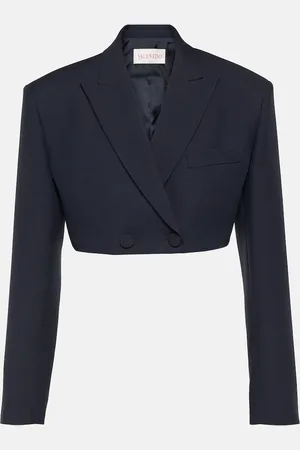 VALENTINO Giacca CrÃªpe Couture cropped blazer