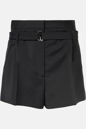 Prada Belted mohair and wool shorts