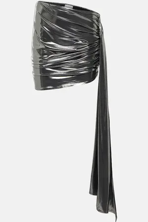 MAGDA BUTRYM Metallic ruched miniskirt