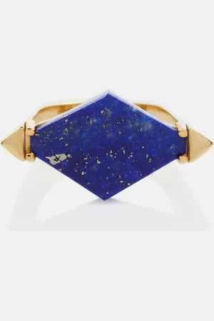 Aliita Deco Rombo 9kt gold ring with lapis lazuli