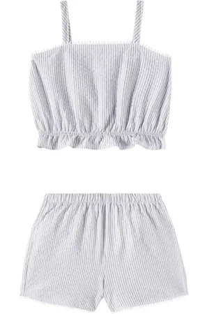 Il gufo Cotton top and shorts set
