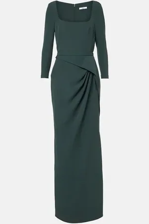 Safiyaa Mahir draped crÃªpe gown