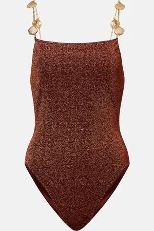 Oseree OsÃ©ree LumiÃ¨re Shells embellished swimsuit