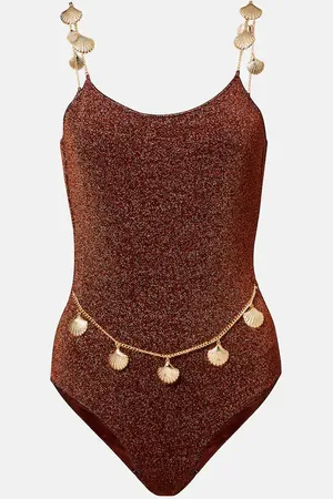 Oseree OsÃ©ree LumiÃ¨re Shells embellished swimsuit