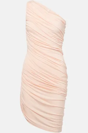 Norma Kamali Diana shirred minidress