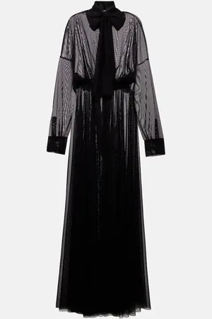 Norma Kamali Bow-detail flared gown