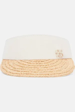 Ruslan Baginskiy Straw and linen-blend visor