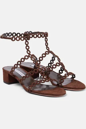 Aquazzura Infinity Chain 35 suede sandals