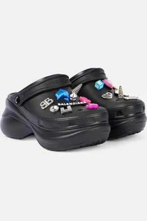 Balenciaga X Crocs embellished platform mules