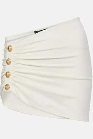 Balmain Draped asymmetric beach cover-up