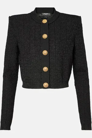 Balmain PB Labyrinth lamÃ© cardigan