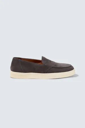 GEORGE CLEVERLEY Joey II suede penny loafers
