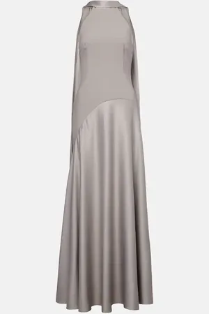 Solace Cece satin and crÃªpe gown
