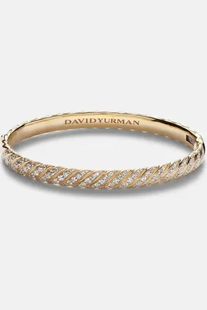 David Yurman Sculpted Cable 18kt bangle with diamonds