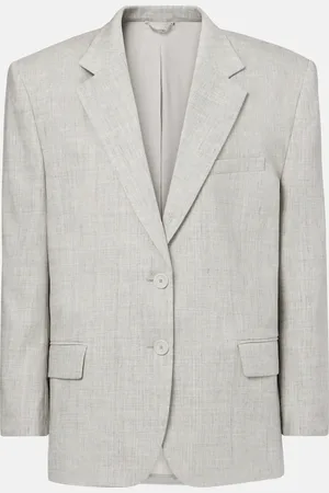 MAGDA BUTRYM Oversized linen and wool blazer