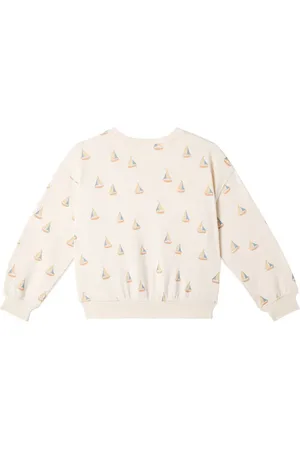 Rylee + Cru Printed cotton-blend fleece sweatshirt