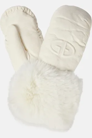 Goldbergh Adore logo faux fur-trimmed mittens