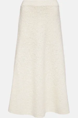 GABRIELA HEARST Pablo wool and silk bouclÃ© midi skirt
