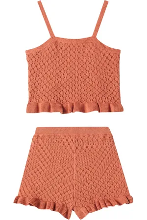 Rylee + Cru Cotton crochet top and shorts set