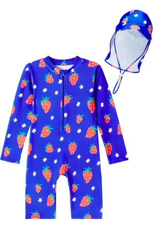 Jelly Mallow Strawberry printed swimsuit set