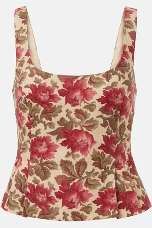 POSSE Rosalie floral linen top