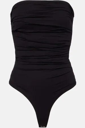 AGOLDE Gwyneth ruched open-back bodysuit