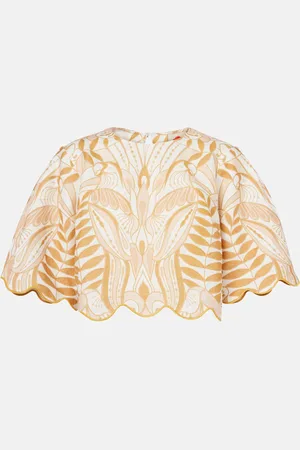 Farm Rio Printed linen top